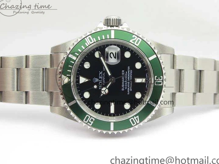 MiroTime 0106 Submariner 16610 LV Green No Rehaut Engraving JF 1:1 Best Edition On SS Bracelet SH ZeroBulk 3543